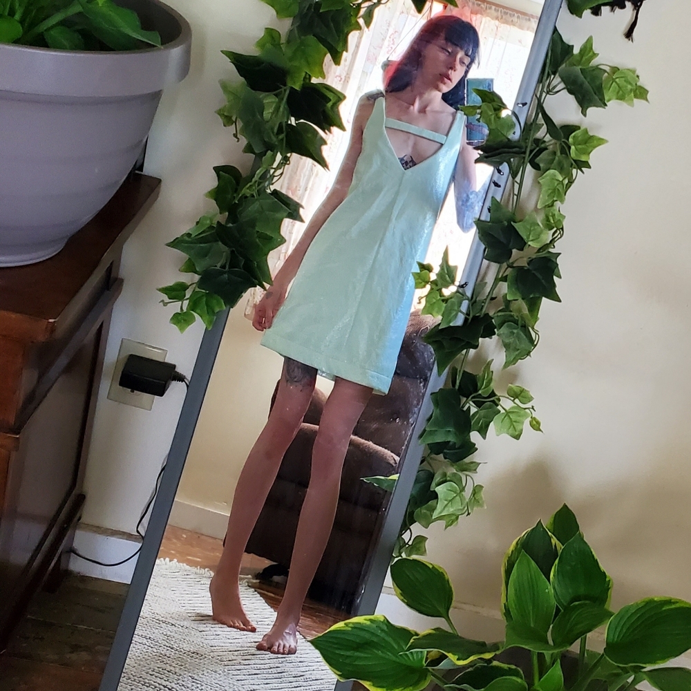Nasty gal cut out mint dress